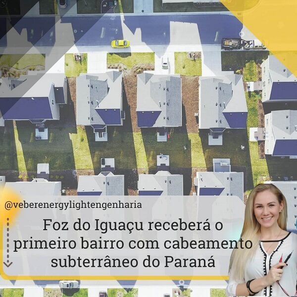 residencial em Foz do Iguaçu com fios elétricos subterrâneos